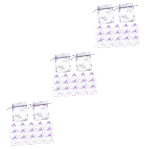 Ipetboom 3 Sätze Organza-geschenkbeutel Zugbeutel Klein Tasche Papiertüte Schmuckbeutel Kordelzug Beutel Mit Kordelzug Kleine Süßigkeitentüten Mini-geschenktüten Violett 50 Stück * 3 von Ipetboom