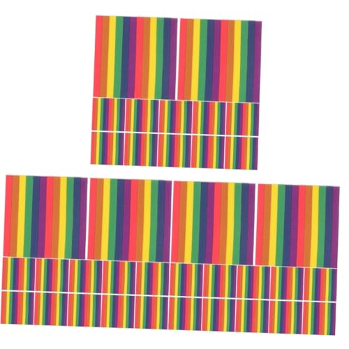 Ipetboom 3 Stück 4 Regenbogenserviette party sachen party supplies servietten banderole Servietten für Feiern Tisch Maskierung Cellophan Servietten entzückende bunte Servietten Papier von Ipetboom