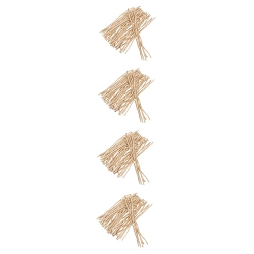 Ipetboom 4 Sätze Gebogener Aromatherapiestab Luft Jojobaöl Öl Für Diffusor Duftöl Ätherisches Öl Diffusor-ölstifte Palo Blumen-diffusor-Stick Essenz Nasendiffusor Beige Hölzern 50 Stück * 4 von Ipetboom