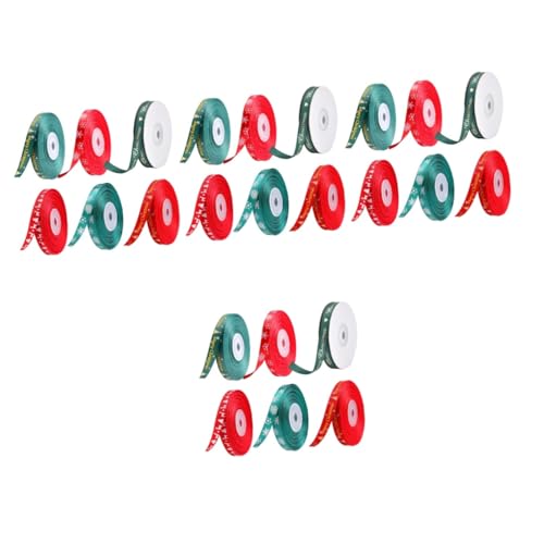 Ipetboom 4 Sätze Weihnachtsband Weißes Band Christbaumschmuck Rotes Band Kräuselband Zum Einwickeln Band Weihnachten Ribbon Bandalette Weihnachtsbänder Geschenkbänder Polyester 6 Stück * 4 von Ipetboom