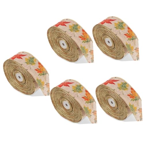 Ipetboom 5 Rollen Dekoband Verpackungsfransen Herstellung Von Besatz Chiffonband Boxen Wickelband Geschenkpapier Goldene Schleifen Spitze Braunes Band Zum Verpacken Von Deckeln von Ipetboom