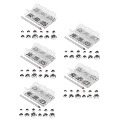 Ipetboom 5 Sets Maniküre Strassstein Set Nagel Strasssteine Strass Becher Weiße Edelsteine ​​Für Schillernde DIY Zahn Edelsteine Gesichtskristalle Rinnsteine Strass Set Nagel Charms von Ipetboom