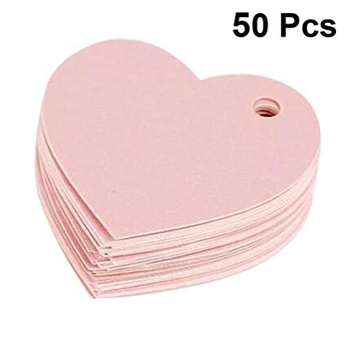 Ipetboom 50Pcs Herz -Tags Leere Papier -Tags Herzförmige Etiketten Für Verpackungen Valentines Hochzeitsfeier Gefälligkeiten von Ipetboom