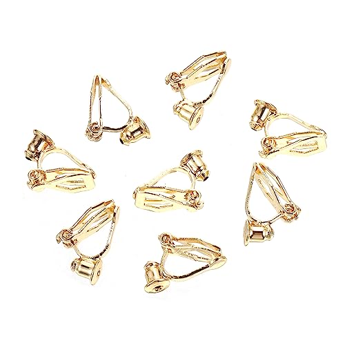 Ipetboom 8Stücke DIY Ohrring Basis Clips Clip Ohrringe von Ohrsteckern Ohrclips Hochwertige Schmuckherstellung Zubehör für Damen Vergoldet Ipetboom 8Stücke DIY Ohrring Basis Clips Clip Ohrringe von Ohrsteckern Ohrclips Hochwertige Schmuckherstellung Zubehör für Damen Vergoldet von Ipetboom