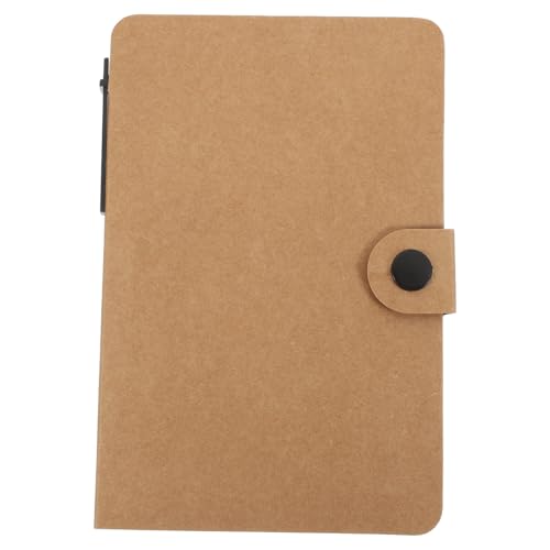 Ipetboom Business-Notizblock notizbuch mit stift schwarzes notizbuch Bürobedarf Notizbuch Langlebiger Notizblock Bürobedarf und Schreibwaren Notizblöcke Notizbuch-Klebestreifen Papier Khaki von Ipetboom