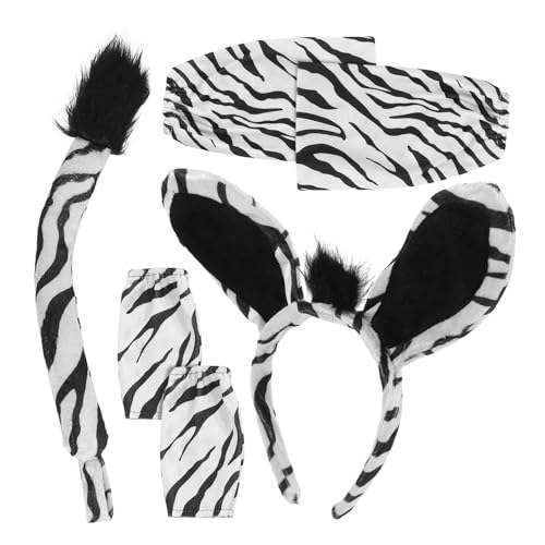 Ipetboom Giraffen-Kostüm-Zubehör-Set: Zootier-Stirnbänder Für Erwachsene Giraffen-Kostüm-Stirnband Tierohren Und - -Set Ausgefallenes Tier-Cosplay Bachelorette Karneval Halloween von Ipetboom
