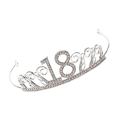 Ipetboom Kuchen Krone 18 Geburtstag Kuchendekorationen Requisiten Zum 18. Geburtstag Tiara Für Kuchen Dekorationen Zum 18. Geburtstag Kuchen Topper Geburtstag Strass Silver von Ipetboom