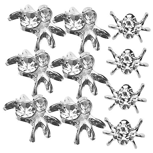 Ipetboom Spider Nagel Charms DIY Nageldekoration Zubehör Für Maniküre Spider Nail Art Silberne Nail Art Accessoires Für Kreative Nagelgestaltung von Ipetboom