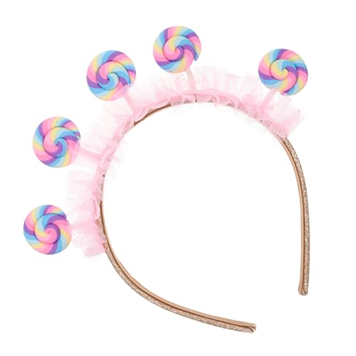 Ipetboom Niedliches Haarband Stirnband Für Haarband Für Süßigkeiten-stirnbänder Haarzubehör Für Kinderparty Verkleiden Sich Glitzerndes Stirnband Lollipop-kostüm Bands Plastik Colorful von Ipetboom