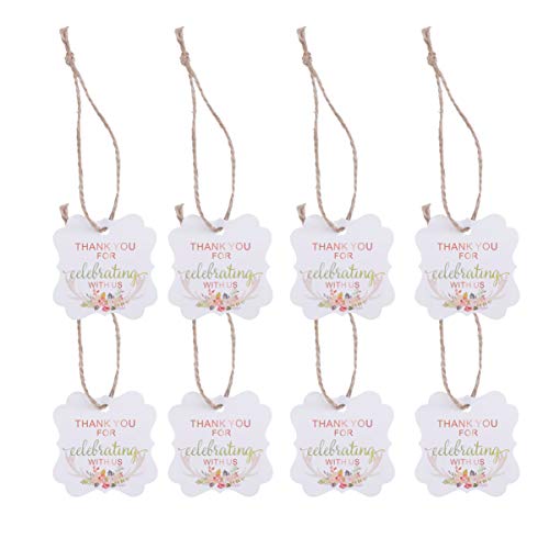 Ipetboom Vielen Dank Dass Sie Mit Uns Feierlichkeiten Gefeiert Haben: 50Pcs Danke Tags Mit String Personalisierte Wrap -Tags Für DIY -Kunsthandwerk Hochzeit Thanksgiving -Party -Gunst Und von Ipetboom