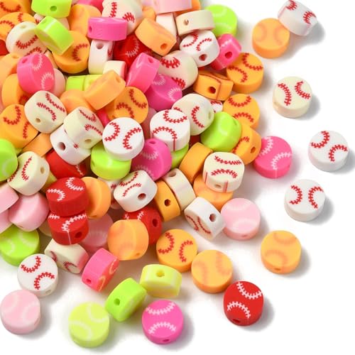 Ipotkitt 200 Stück gemischte Farben Baseball-Form, handgefertigte Polymer-Ton-Perlen, flache runde Münzen-Abstandshalter, Perlen für DIY-Armbänder, Schlüsselanhänger, Stift, Kunst, Bastelbedarf Ipotkitt 200 Stück gemischte Farben Baseball-Form, handgefertigte Polymer-Ton-Perlen, flache runde Münzen-Abstandshalter, Perlen für DIY-Armbänder, Schlüsselanhänger, Stift, Kunst, Bastelbedarf von Ipotkitt