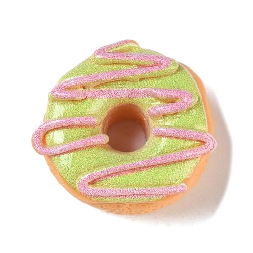 Ipotkitt Donut-Cabochons in Donut-Form, süße Donut-Verzierungen, Dessert-Anhänger mit flacher Rückseite, für Bastelarbeiten, Halsketten, Schlüsselanhänger, Schmuckherstellung, 10 Stück von Ipotkitt