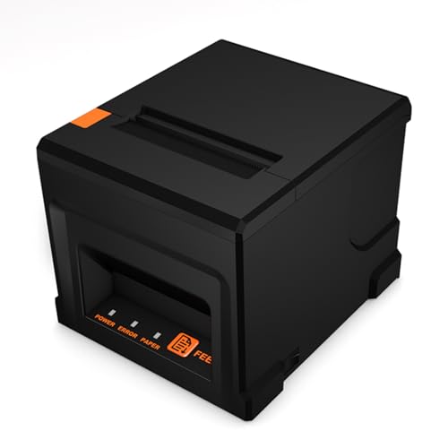 Irfora 80 mm USB Belegdrucker POS-Drucker mit automatischem Schneidegerät Desktop-Thermodirektdruck Kompatibel mit Unterstützung ESC/POS von Irfora