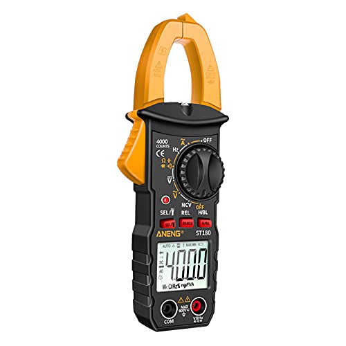 ST180 4000 Zählungen Digitaler Amperemeter Multimeter Klemme Multimeter Voltmeter Amperemeter Spannung AC DC Stromzähler Wechselstrommessgerät NCV Tester Universal Stromzangentester von Irfora