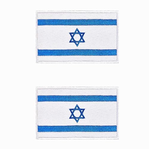 Israeli Cloth Sticker, Israeli Embroidered Badge, I Stand with Israeli Flag Armband, Backpack Patches Party Supplies Accessory for Indoor Party Outdoor Activity Prop (2) von Irrun