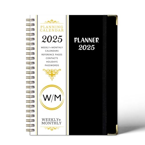 Irtyif Terminplaner 2025,Terminkalender 2025 A5,Wochenplaner 2025,Planner 2025,Buchkalender Ringbuch mit Hardcover,71 Blätter/142 Seiten A5 Studienplaner,für Die Tägliche Arbeits- und Studienplanung von Irtyif