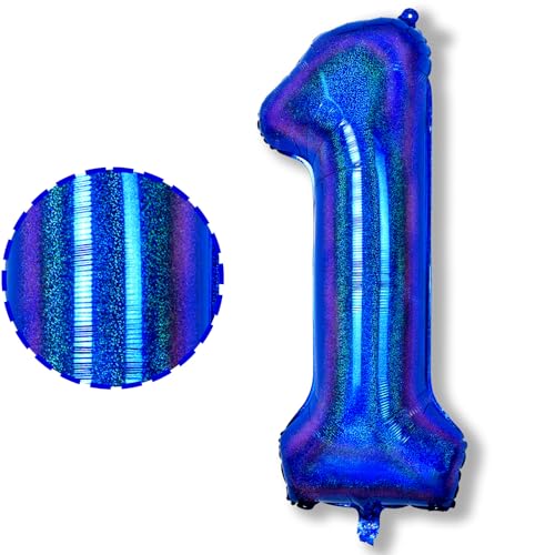 1. Geburtstag Luftballon Deko für Junge, 40 Zoll Navy Blau Helium Zahl 1 Luftballon, Riesen Folienballon Dunkelblau Marineblau Zahlen 1 Ballon für Kinder Geburtstag Babyparty Jubiläum Party Dekoration von Isndare