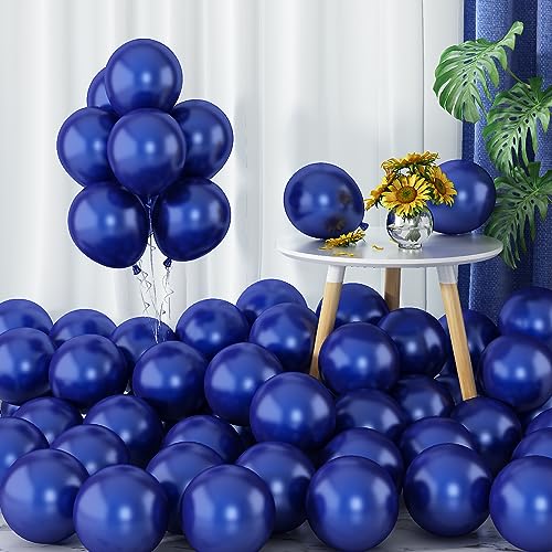 5Inch Marineblau Luftballons 60pcs Kleine Perlenmarineblau Ballons Dunkelblau Latex Ballon Tiefblau Nachtblau Miniballons Runde Luftballon für Geburtstagsdeko Hochzeitsdeko von Isndare