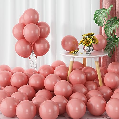 5Inch Staubiges Rosa Luftballons 60pcs Kleine Vintage Rosa Ballons Rosa Latex Ballon Rosa Miniballons Runde Luftballon für Geburtstagsdeko Hochzeitsdeko Jahrestag von Isndare