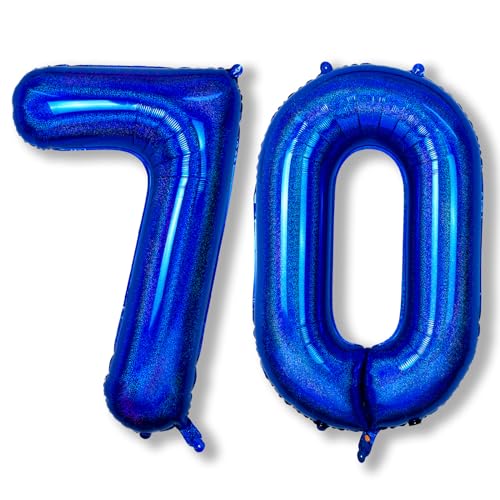 70. Geburtstag Zahlen Luftballon für Herren, Navy Blau Marineblau Große Helium Zahl 70 Luftballons, 40 Zoll Dunkelblau 70 Folienballon für Frau 70 Jare Geburtstag Party Deko Jubiläum Party Dekoration von Isndare