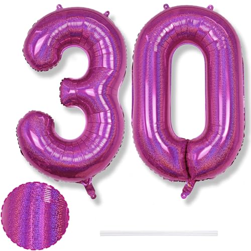 Luftballon 30. Geburtstag Deko, Große Laser Rosa Zahl 30 Folienballon Geburtstagsdeko, 40 Zoll Pink Zahlen 30 Ballon für Frauen 30 Jahre Geburtstag Damen Jubiläum Party Dekoration, Fliegt mit Helium Luftballon 30. Geburtstag Deko, Große Laser Rosa Zahl 30 Folienballon Geburtstagsdeko, 40 Zoll Pink Zahlen 30 Ballon für Frauen 30 Jahre Geburtstag Damen Jubiläum Party Dekoration, Fliegt mit Helium von Isndare