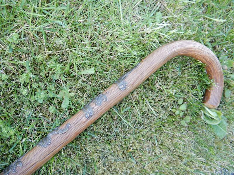 Großer Derber Spazierstock Mit 5 Stocknägeln Wanderstock Holzstock Gehstock Vintage - 93 cm Schliersee Und Cochem 3 von IsoKos