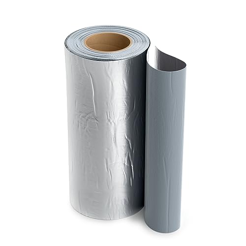 Isolbau Butyl Reparaturband - Aluminium, 300 mm x 10 m - Abdichtungsband für Dach, Loch, Rohr, Wohnmobile - Wasserdichter Schutz gegen Korrosion Witterung & UV-Bestrahlung - Selbstklebende Klebeband von Isolbau