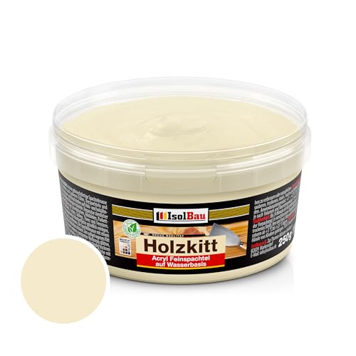 Isolbau - Holz-Spachtelmasse 250 g - Holzspachtel Holzkitt Außen und Innen - Holz-Reparaturspachtel - Holzreparaturmasse - Holz-Fertigspachtel - Schnelltrocknend - Fichte (Nr. 14) von Isolbau