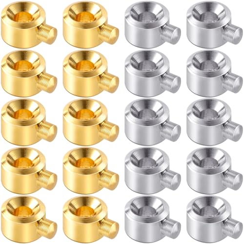 Isslly Quetschperlen für Schmuckherstellung, Gold/Silber, lose Perlenstopper, zylindrische Positionierungs-Abstandshalter, Metall-Schmuck, DIY-Zubehör für Armband, Halskette, 3 mm, 20 Stück von Isslly