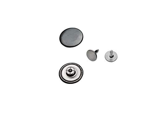 Jeansknöpfe, ohne Loch ★ Rostfrei ★ Metallknopf, 14mm, 17mm, 20mm, Metall Knöpfe (10, 14mm Schwarz nickel-frei) von Ista Tools