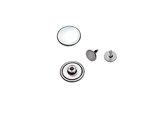 Jeansknöpfe, ohne Loch ★ Rostfrei ★ Metallknopf, 14mm, 17mm, 20mm, Metall Knöpfe (10, 14mm Silber nickel-frei) von Ista Tools