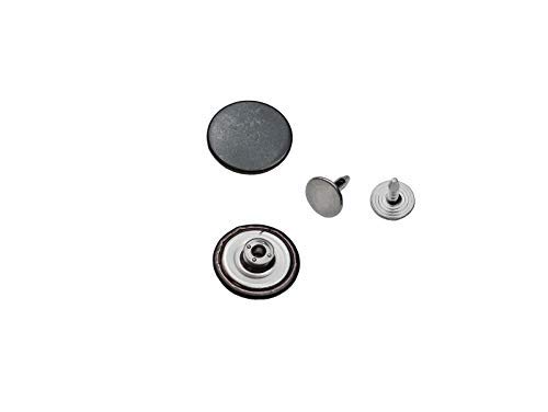 Jeansknöpfe, ohne Loch ★ Rostfrei ★ Metallknopf, 14mm, 17mm, 20mm, Metall Knöpfe (10, 20mm Schwarz oxidiert) von Ista Tools