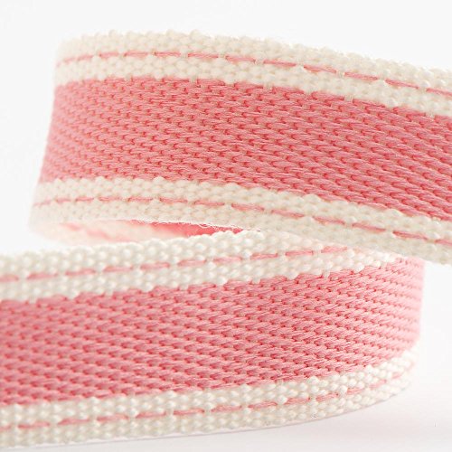 Baumwoll-Twill-Band, 15 mm x 10 m, Rosa von Italian Options