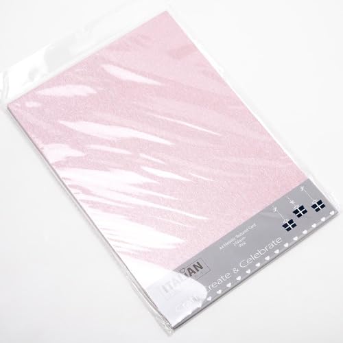 Italian Options 250 g/m² Metallic-Strukturpapier, Kraftpapier, 10 Blatt, Rosa von Italian Options