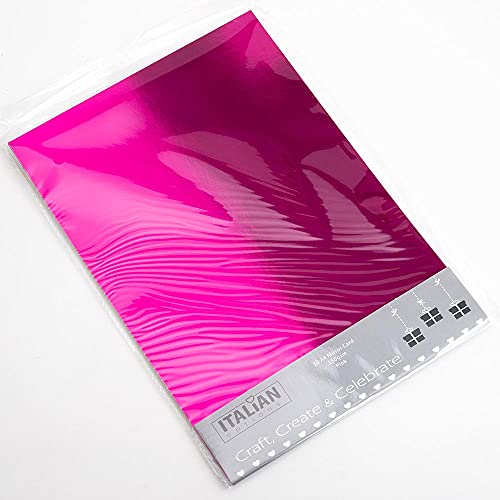 Italian Options 250 g/m² Spiegelpapier, 10 Blatt, A4-Format, Rosa von Italian Options