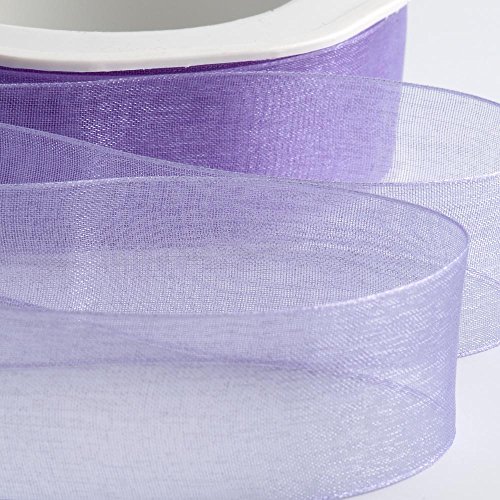 Italian Options Organza-Chiffonband, 7 mm x 50 m Rolle, Flieder von Italian Options