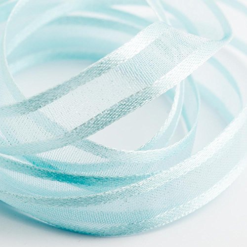 Italian Options - Organzaband mit Satinrand – 10 mm x 25 m – Enteneiblau von Italian Options