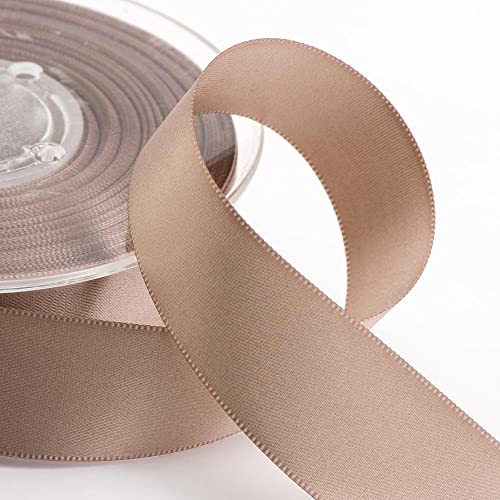 Italian Options Satinband, 10 mm breit x 25 m Rolle, Taupe von Italian Options