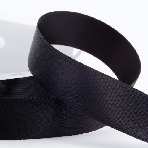 Italian Options Satinband, 6 mm breit x 25 m Rolle, Schwarz von Italian Options