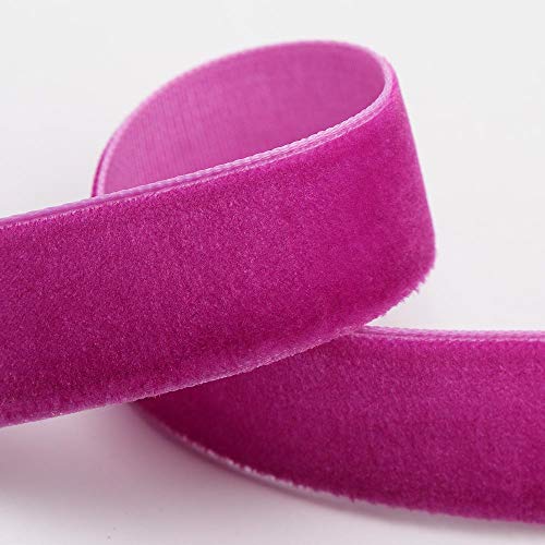 Samtband, 25 mm x 10 m, Hot Pink von Italian Options