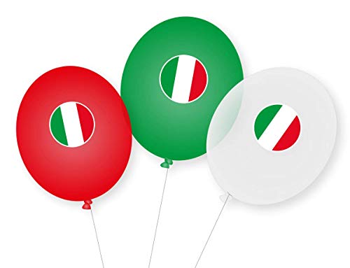 9 Luftballons * ITALIEN * als Deko für Mottoparty, Länderparty und Geburtstag | Ballons Party Set Rom von Italien-Party: