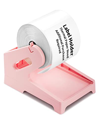 Itari Etikettenhalter, Kleiner Etikettenständer für Thermoetikettendrucker, Etikettenaufwickler, Rollenständer für Drucker, Mobile Thermo Etikettenhalter, Zubehör für Desktop-Etikettendrucker (Rosa） von Itari