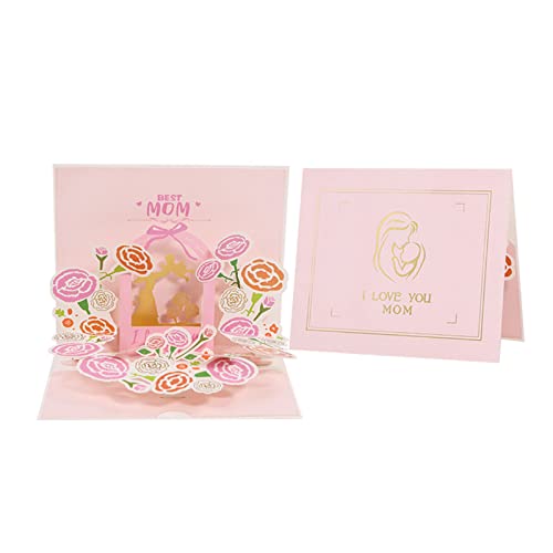 Itkcozcg 3D For Cards Muttertags-Grußkarte mit Umschlag, Blumen, beste Mutter, Geschenk, Frauen, Geburtstag, Jahrestag, handgefertigt von Itkcozcg