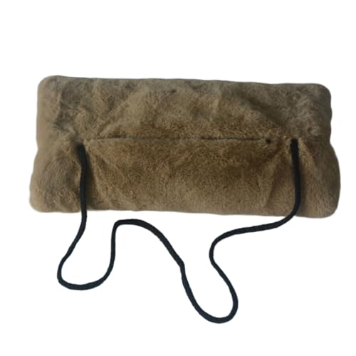 Itkcozcg Warmer Winter-Plüsch-Handmuff für Erwachsene, Kunstpelze, Handwärmer mit Tasche für Outdoor-Aktivitäten, Innenbereich, Büro, Armwärmer von Itkcozcg