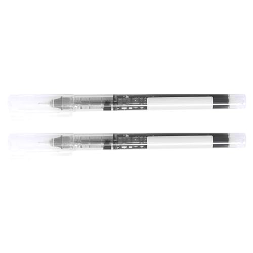 Itonash Tintenroller, 2 Stück, Tintenroller, 0,5 Mm, Flüssige Tinte, Tintenroller, Feine Spitze, Gel-Tintenstift, Schreibstifte, Schnell Trocknende Kugelschreiber, Schwarze Tinte für von Itonash