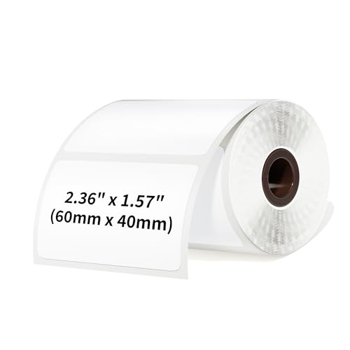 ItriAce 1.57 "x2.36"(60x40mm) Klebeetiketten, Kleinformatige Thermo-Etiketten für Thermodrucker, 1 Rolle mit 180 selbstklebenden Etiketten für Dankeskarten, Logo, Name, Adresse, QR - Sticker Etiketten von ItriAce