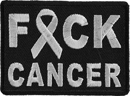FCK Cancer White Ribbon Patch - By Ivamis Trading - 2.75x2 inch by Ivamis Trading von Ivamis Trading