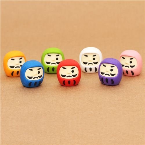 Daruma doll Iwako erasers set 7 pieces from Japan by Iwako von Iwako