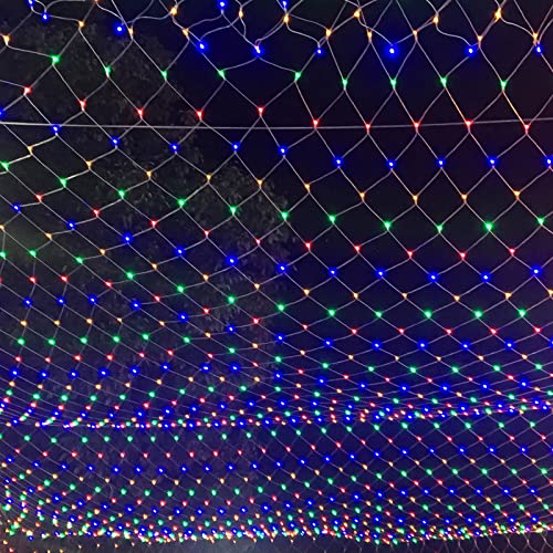 Izrielar LED Lichternetz 2x2m 200LEDs Lichterkette Lichterkettennetz 8 Modi Lichtervorhang mit Stecker Weihnachtsbeleuchtung für Innen und Außen IP44 Wasserdichte, Bunt von Izrielar