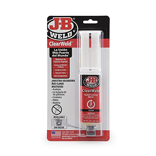 J-B Weld 50112SPA - Epoxidharz - Schnelle Befestigung - Verschiedene Materialien - Reparaturen - Handwerk - Risse - Fliesen - Keramik - Kunststoffe - 15 ml von J-B Weld